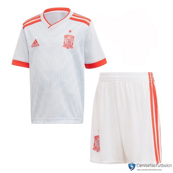 Camiseta Seleccion España Niño Segunda equipos 2018 Blanco